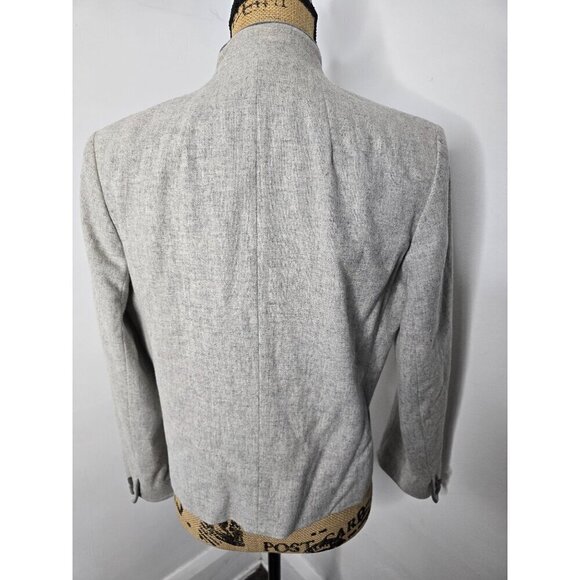 Vintage 1970s Lilli Ann Gray Wool Embroidered Jacket Blazer - Picture 3 of 16